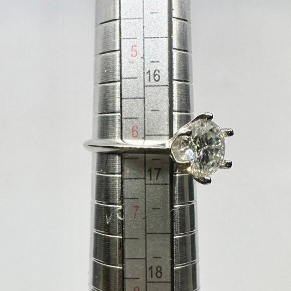 Moissanite Diamond Engagement Ring Six Prong Wedding GRA 18K 2 Ct Size 6 - Picture 10 of 15